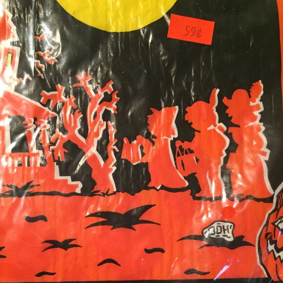 Vintage Halloween Placemats Scarey Bats, Pumpkins Full Moon Set of 6 NOS Sealed - Picture 8 of 8